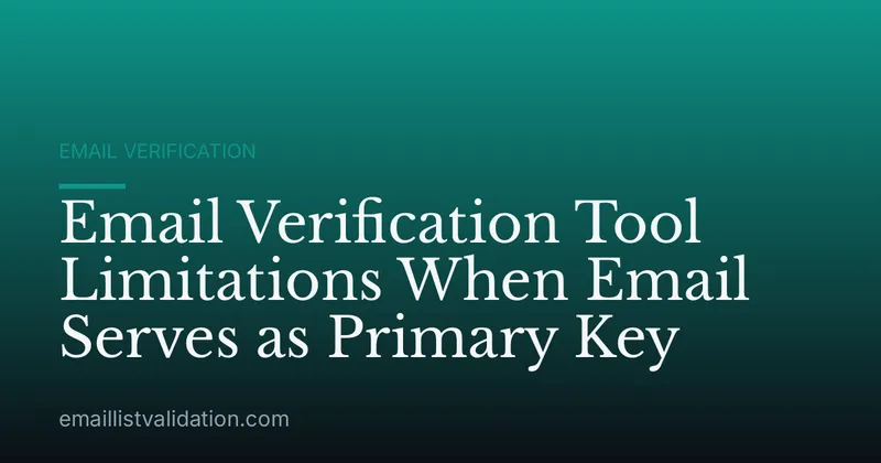 Email Verification Tool Limitations When Email Serves as Primary Key