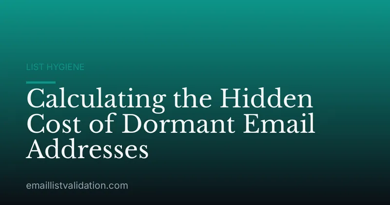 Calculating the Hidden Cost of Dormant Email Addresses