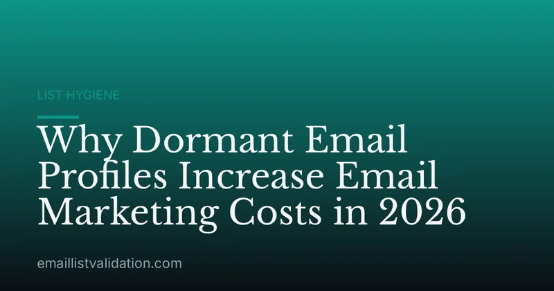 Why Dormant Email Profiles Increase Email Marketing Costs in 2026