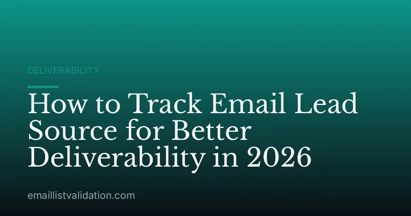 How to Track Email Lead Source for Better Deliverability in 2026