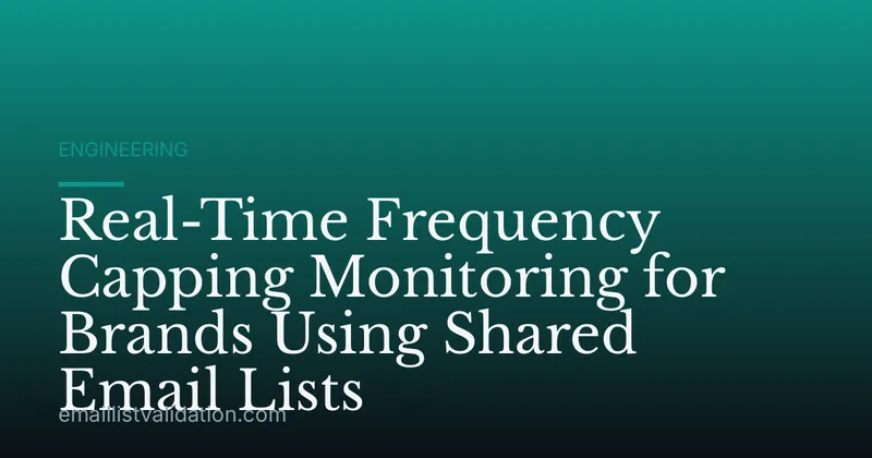Real-Time Frequency Capping Monitoring for Brands Using Shared Email Lists