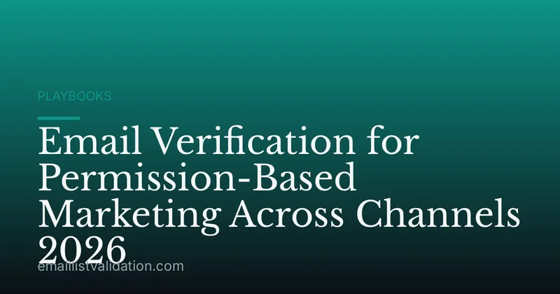 Email Verification for Permission-Based Marketing Across Channels 2026