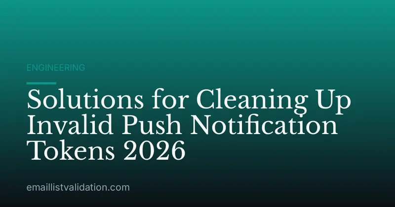 Solutions for Cleaning Up Invalid Push Notification Tokens 2026