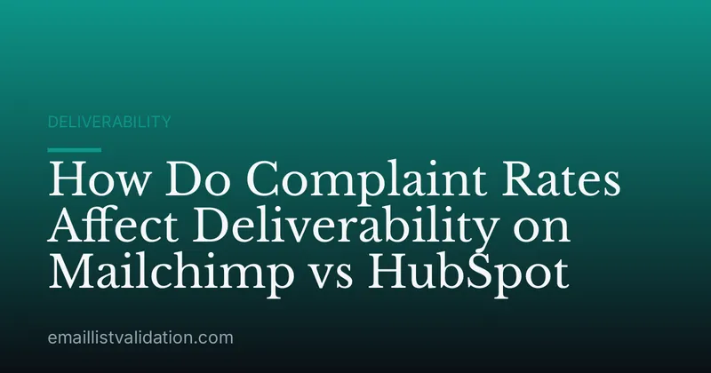 How Do Complaint Rates Affect Deliverability on Mailchimp vs HubSpot