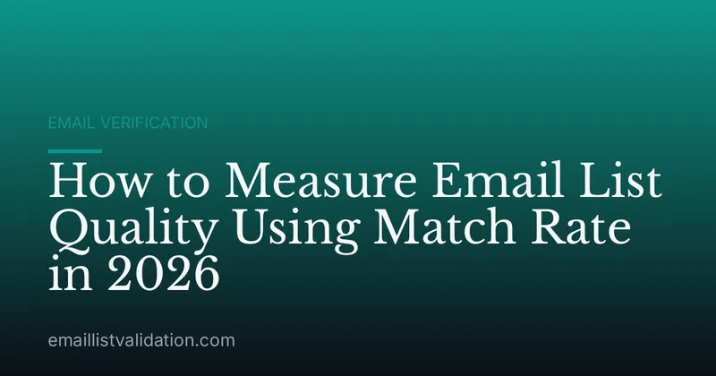How to Measure Email List Quality Using Match Rate in 2026