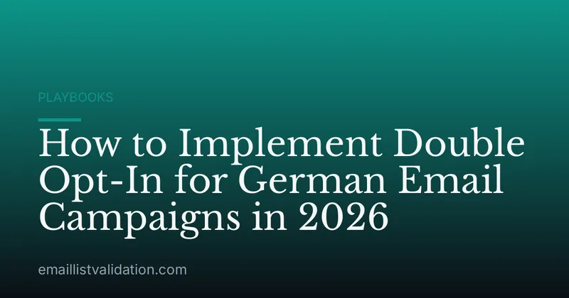 How to Implement Double Opt-In for German Email Campaigns in 2026