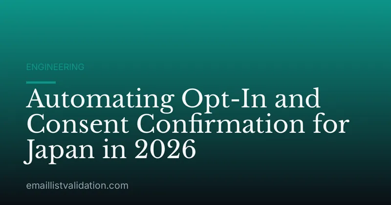 Automating Opt-In and Consent Confirmation for Japan in 2026