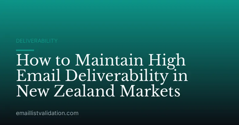 How to Maintain High Email Deliverability in New Zealand Markets