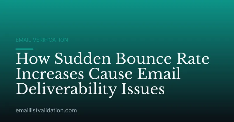 How Sudden Bounce Rate Increases Cause Email Deliverability Issues