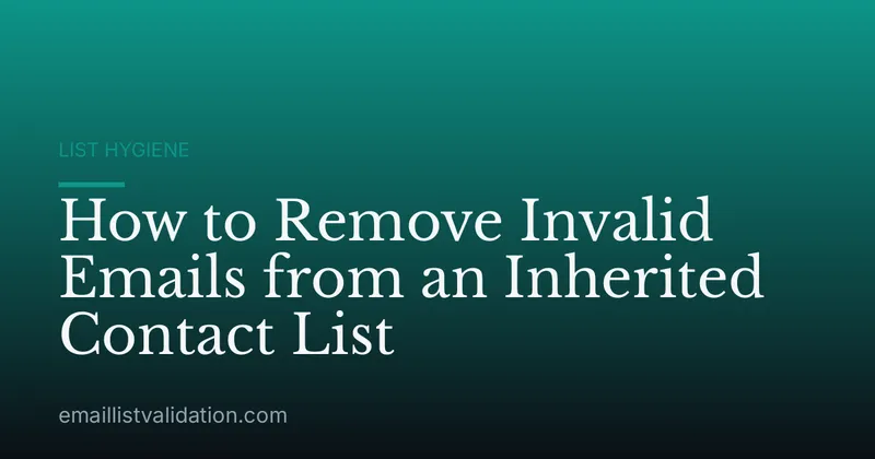 How to Remove Invalid Emails from an Inherited Contact List