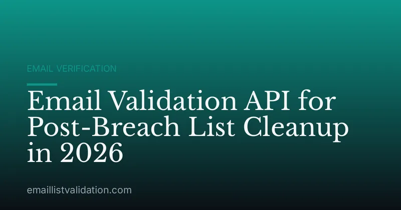 Email Validation API for Post-Breach List Cleanup in 2026