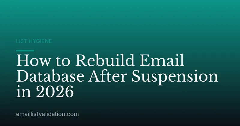 How to Rebuild Email Database After Suspension in 2026