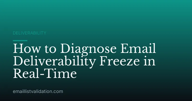 How to Diagnose Email Deliverability Freeze in Real-Time