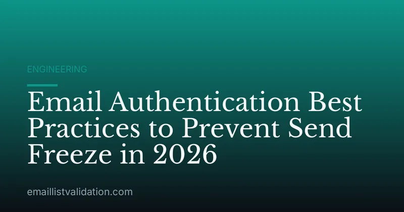 Email Authentication Best Practices to Prevent Send Freeze in 2026