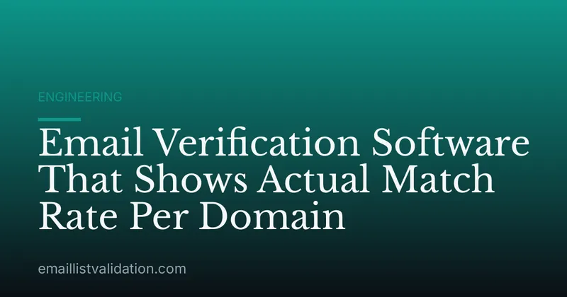 Email Verification Software That Shows Actual Match Rate Per Domain