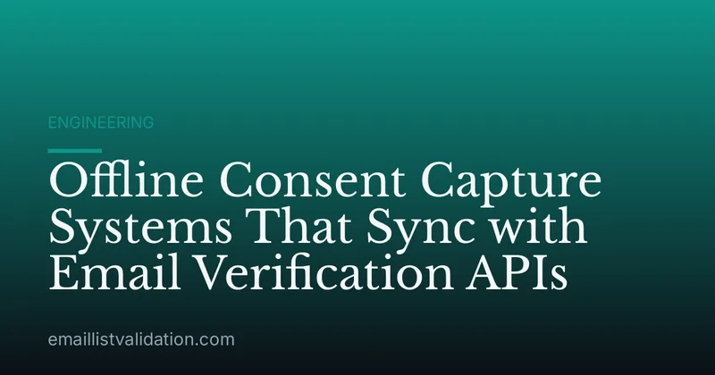 Offline Consent Capture Systems That Sync with Email Verification APIs