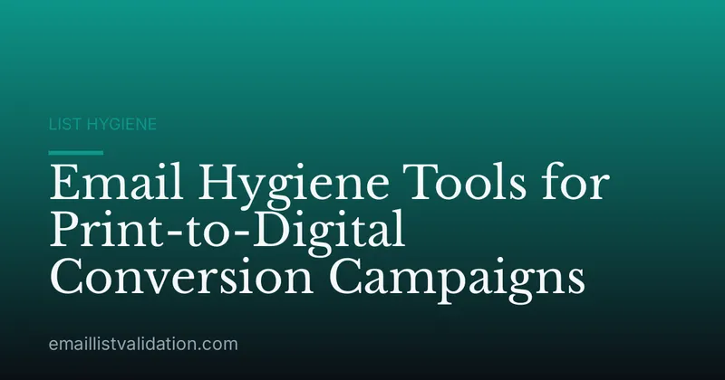 Email Hygiene Tools for Print-to-Digital Conversion Campaigns