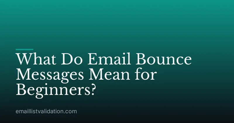 What Do Email Bounce Messages Mean for Beginners?