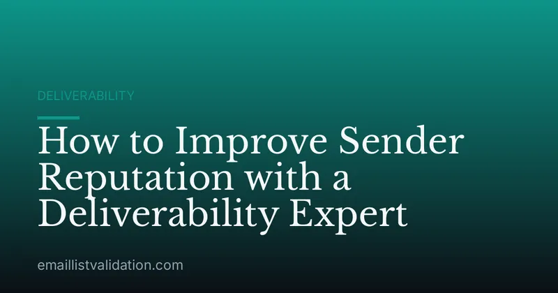 How to Improve Sender Reputation with a Deliverability Expert