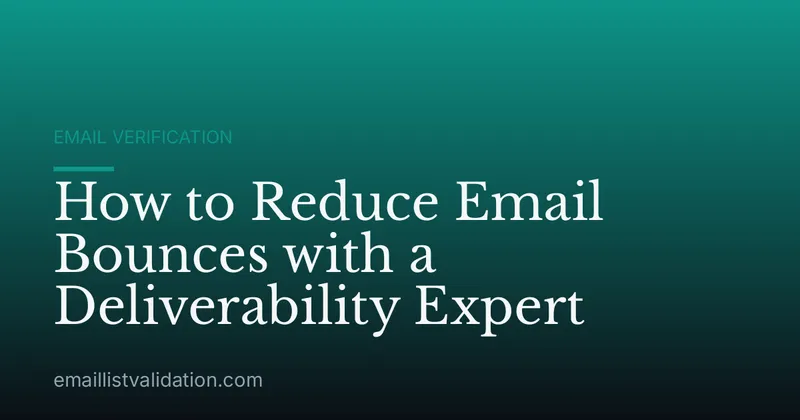 How to Reduce Email Bounces with a Deliverability Expert