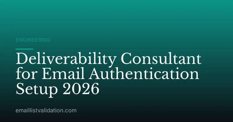 Deliverability Consultant for Email Authentication Setup 2026