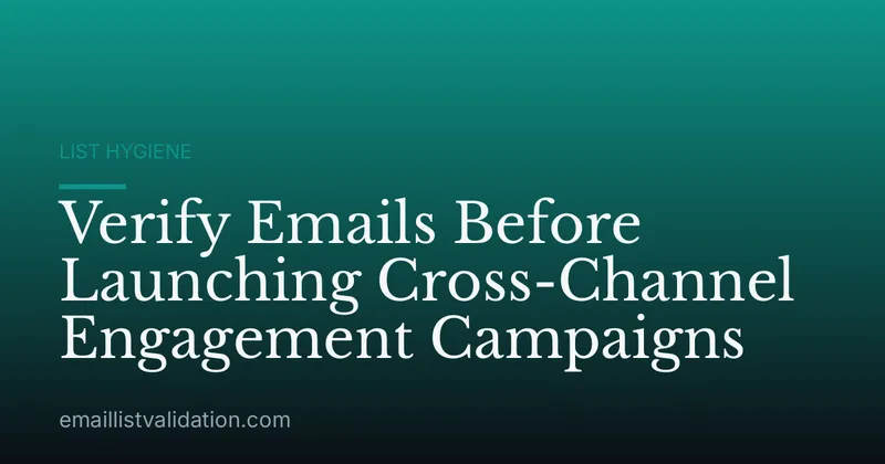 Verify Emails Before Launching Cross-Channel Engagement Campaigns