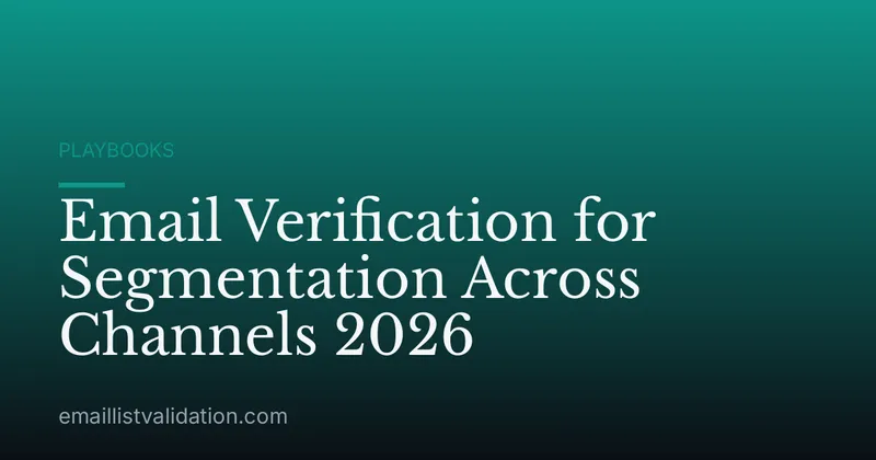 Email Verification for Segmentation Across Channels 2026