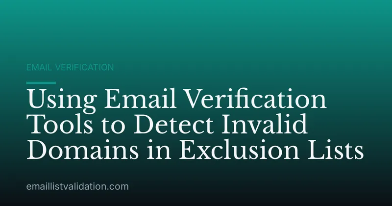 Using Email Verification Tools to Detect Invalid Domains in Exclusion Lists