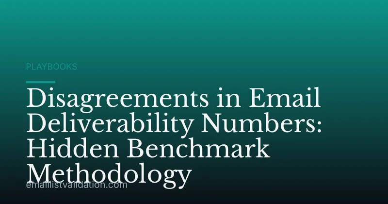 Disagreements in Email Deliverability Numbers: Hidden Benchmark Methodology