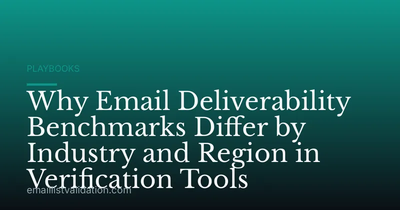Why Email Deliverability Benchmarks Differ by Industry and Region in Verification Tools