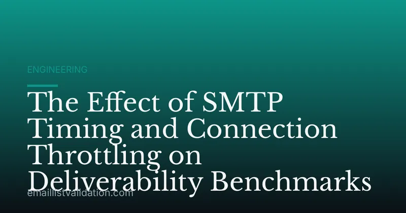 The Effect of SMTP Timing and Connection Throttling on Deliverability Benchmarks