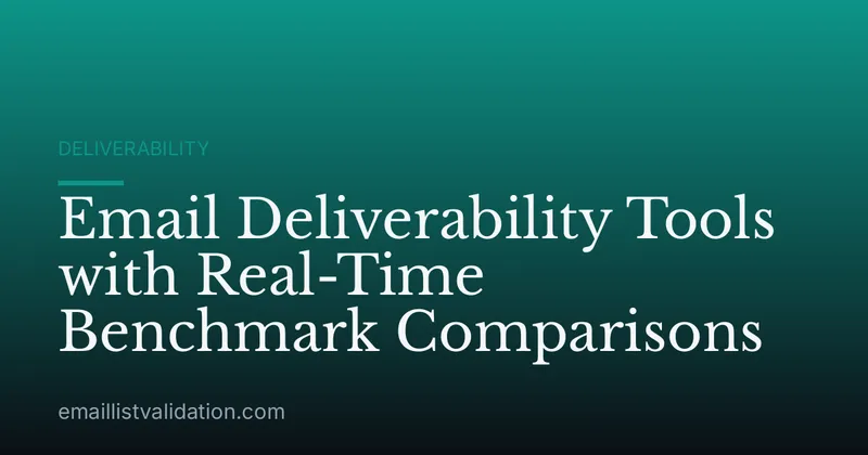 Email Deliverability Tools with Real-Time Benchmark Comparisons