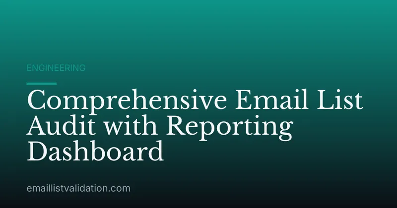 Comprehensive Email List Audit with Reporting Dashboard