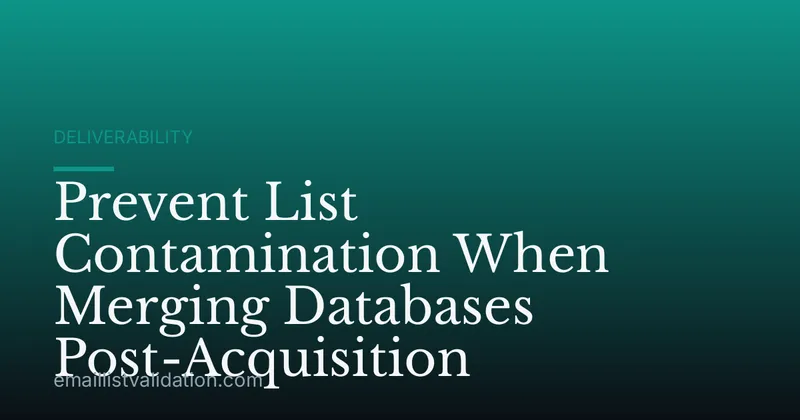 Prevent List Contamination When Merging Databases Post-Acquisition