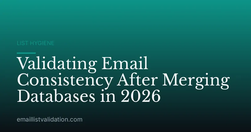 Validating Email Consistency After Merging Databases in 2026