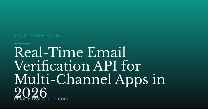 Real-Time Email Verification API for Multi-Channel Apps in 2026