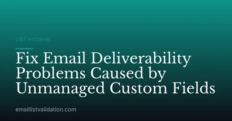 Fix Email Deliverability Problems Caused by Unmanaged Custom Fields
