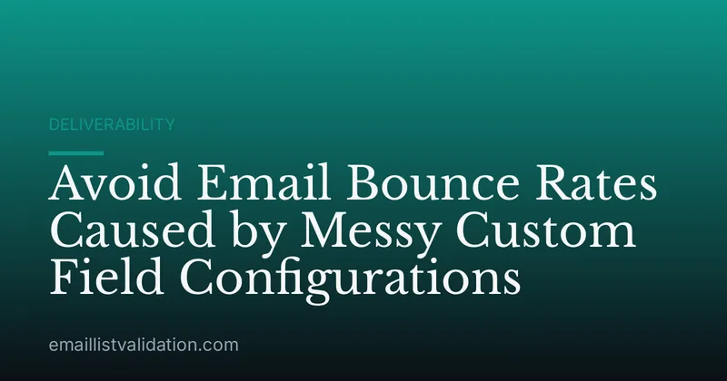 Avoid Email Bounce Rates Caused by Messy Custom Field Configurations