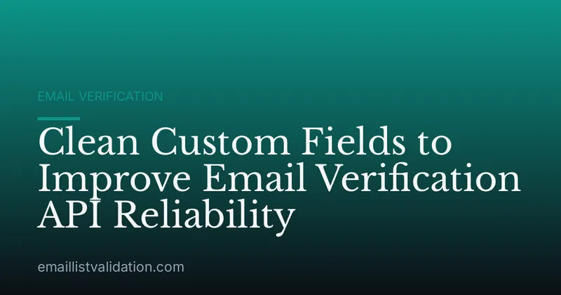 Clean Custom Fields to Improve Email Verification API Reliability