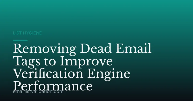 Removing Dead Email Tags to Improve Verification Engine Performance