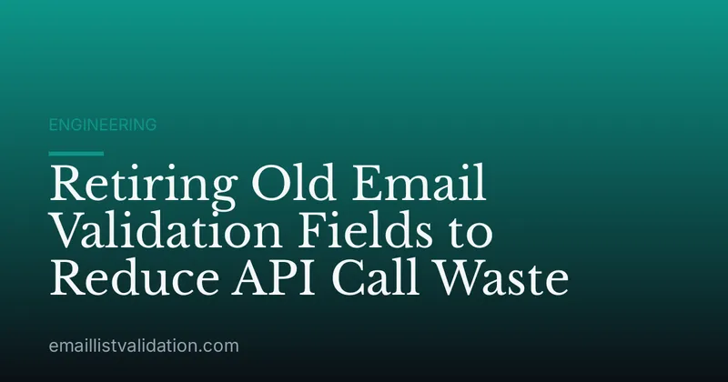 Retiring Old Email Validation Fields to Reduce API Call Waste
