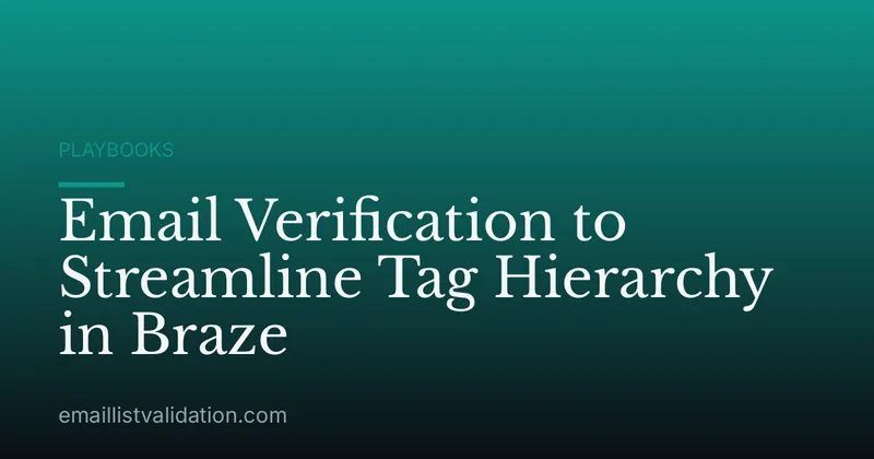 Email Verification to Streamline Tag Hierarchy in Braze