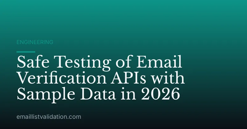 Safe Testing of Email Verification APIs with Sample Data in 2026