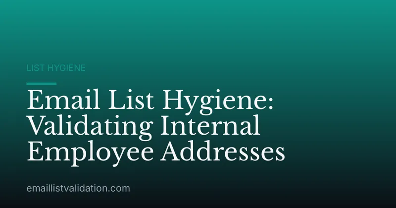 Email List Hygiene: Validating Internal Employee Addresses