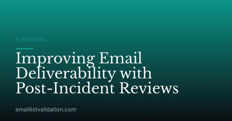 Improving Email Deliverability with Post-Incident Reviews