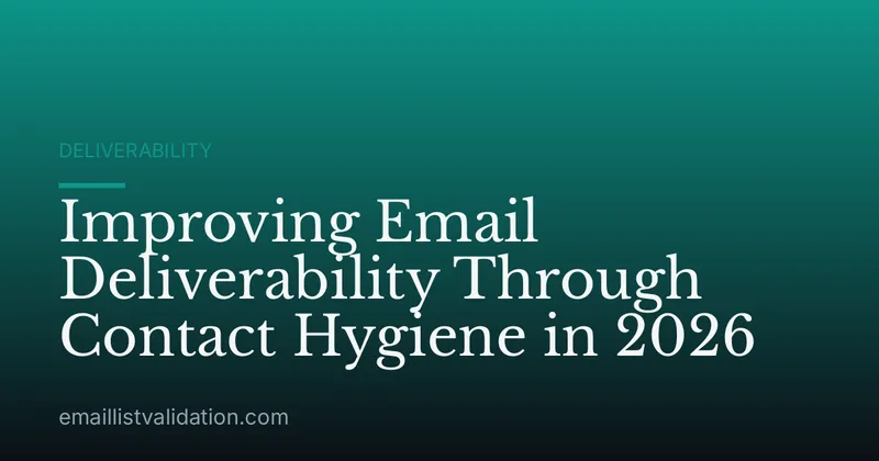 Improving Email Deliverability Through Contact Hygiene in 2026