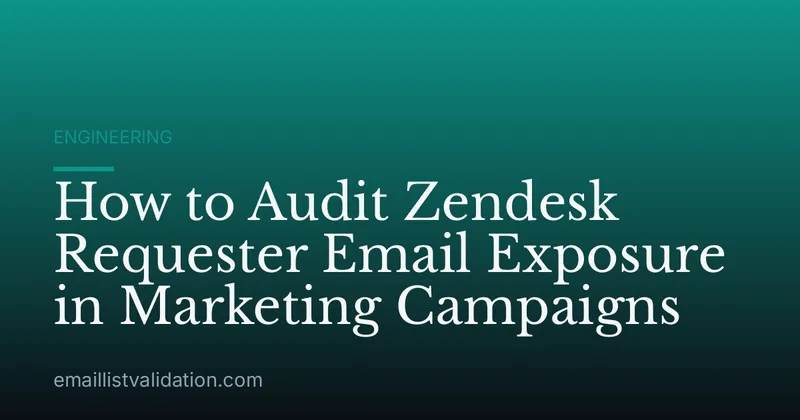 How to Audit Zendesk Requester Email Exposure in Marketing Campaigns