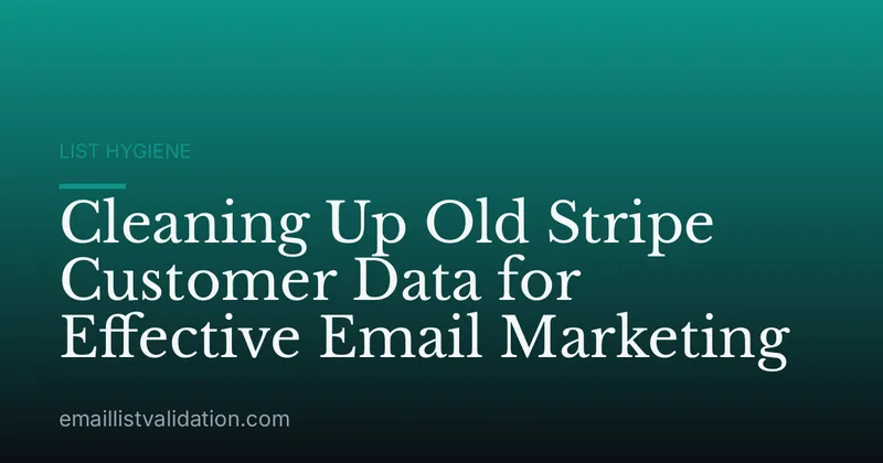 Cleaning Up Old Stripe Customer Data for Effective Email Marketing