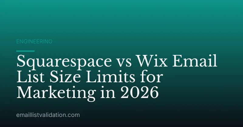 Squarespace vs Wix Email List Size Limits for Marketing in 2026