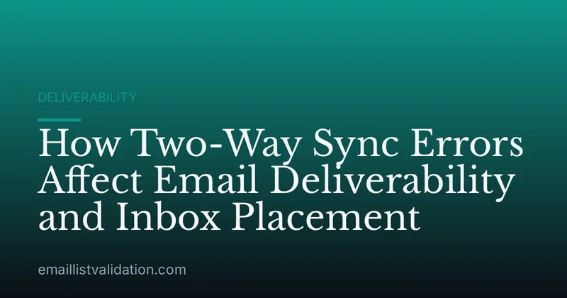 How Two-Way Sync Errors Affect Email Deliverability and Inbox Placement
